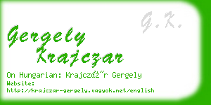 gergely krajczar business card